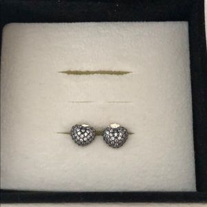 Pandora heart stud earrings